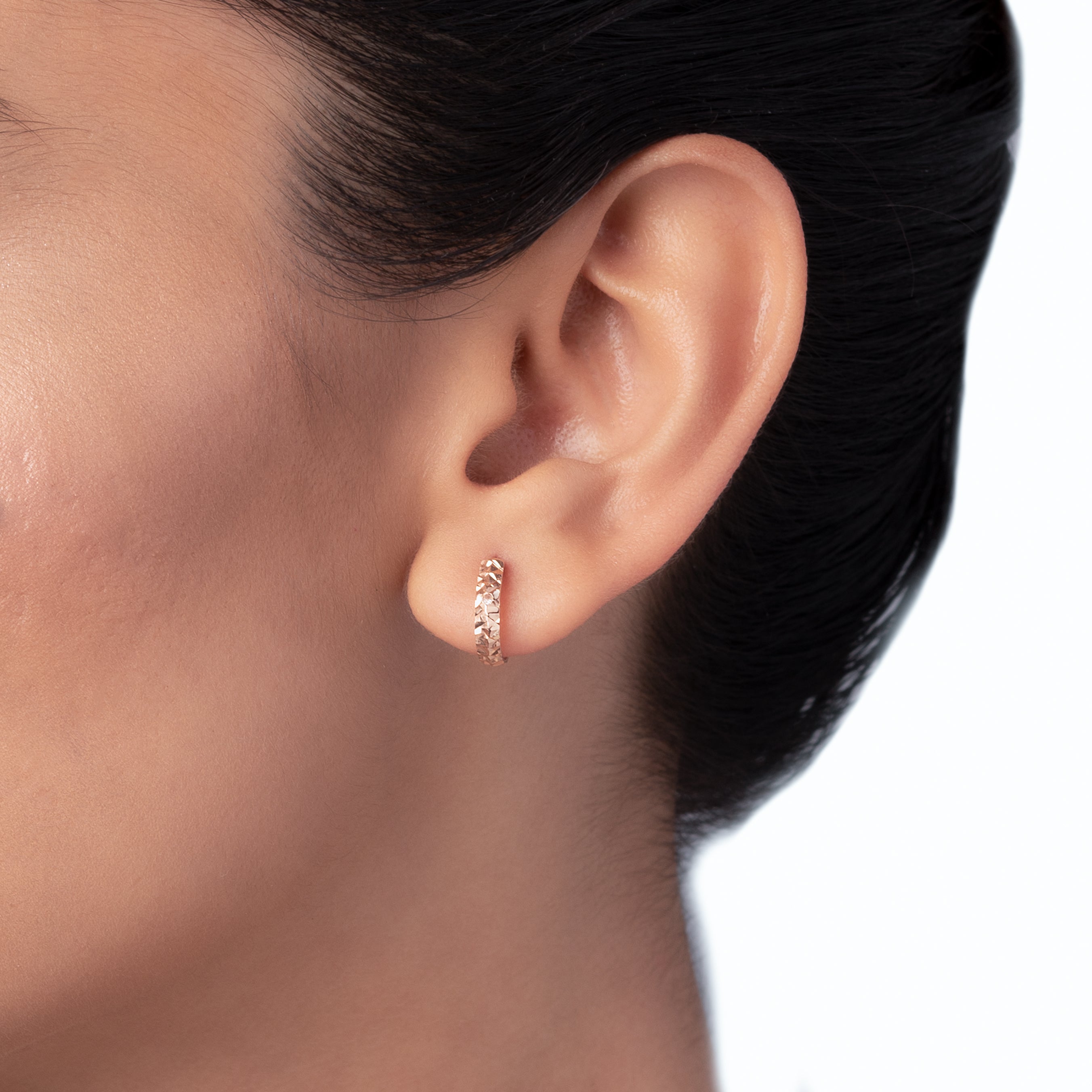 Rose Gold Dance of Symmetry Hoops (Earrings)