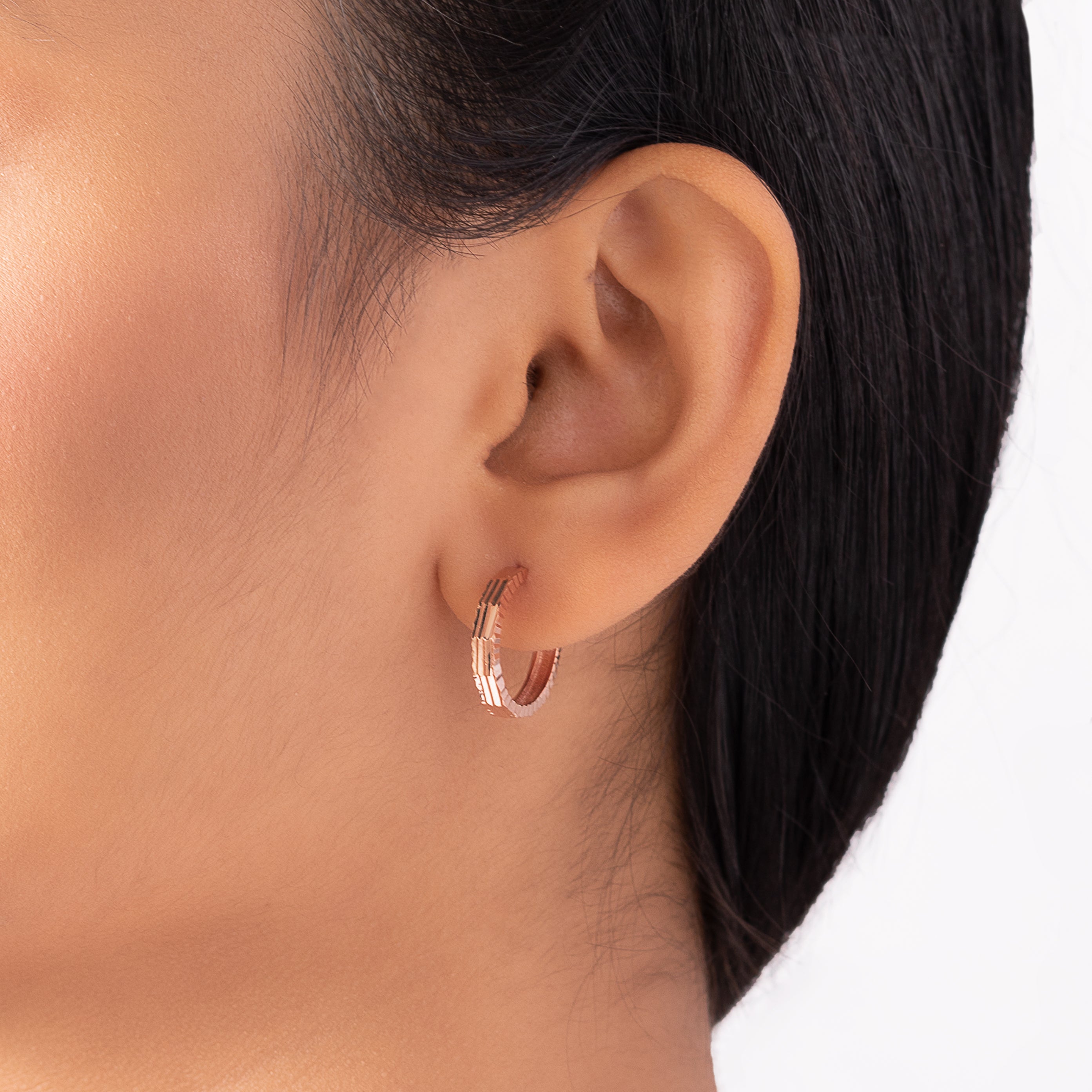 Rose Gold Jagged Edges Balli (Earrings)