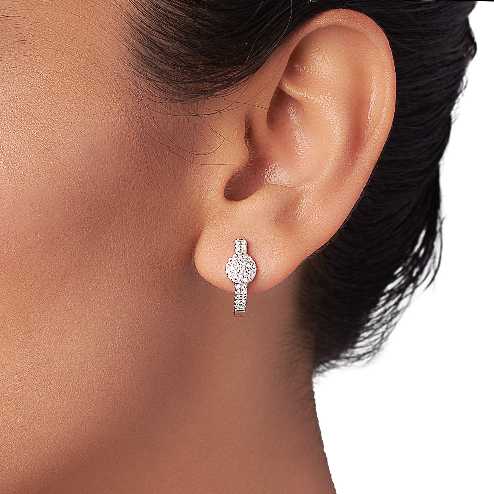 Silver Zircon Brilliance Balli (Earrings)
