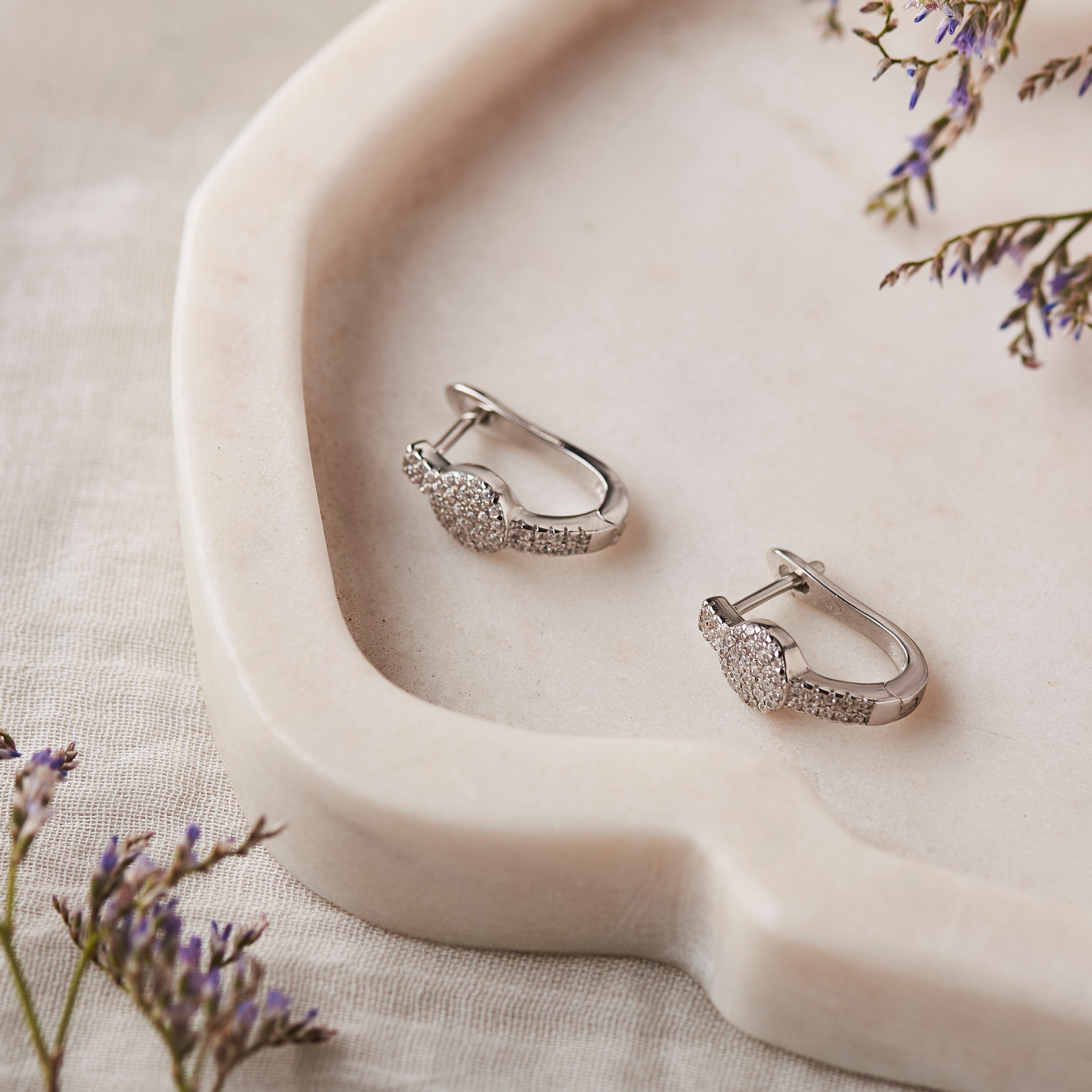 Silver Zircon Brilliance Balli (Earrings)