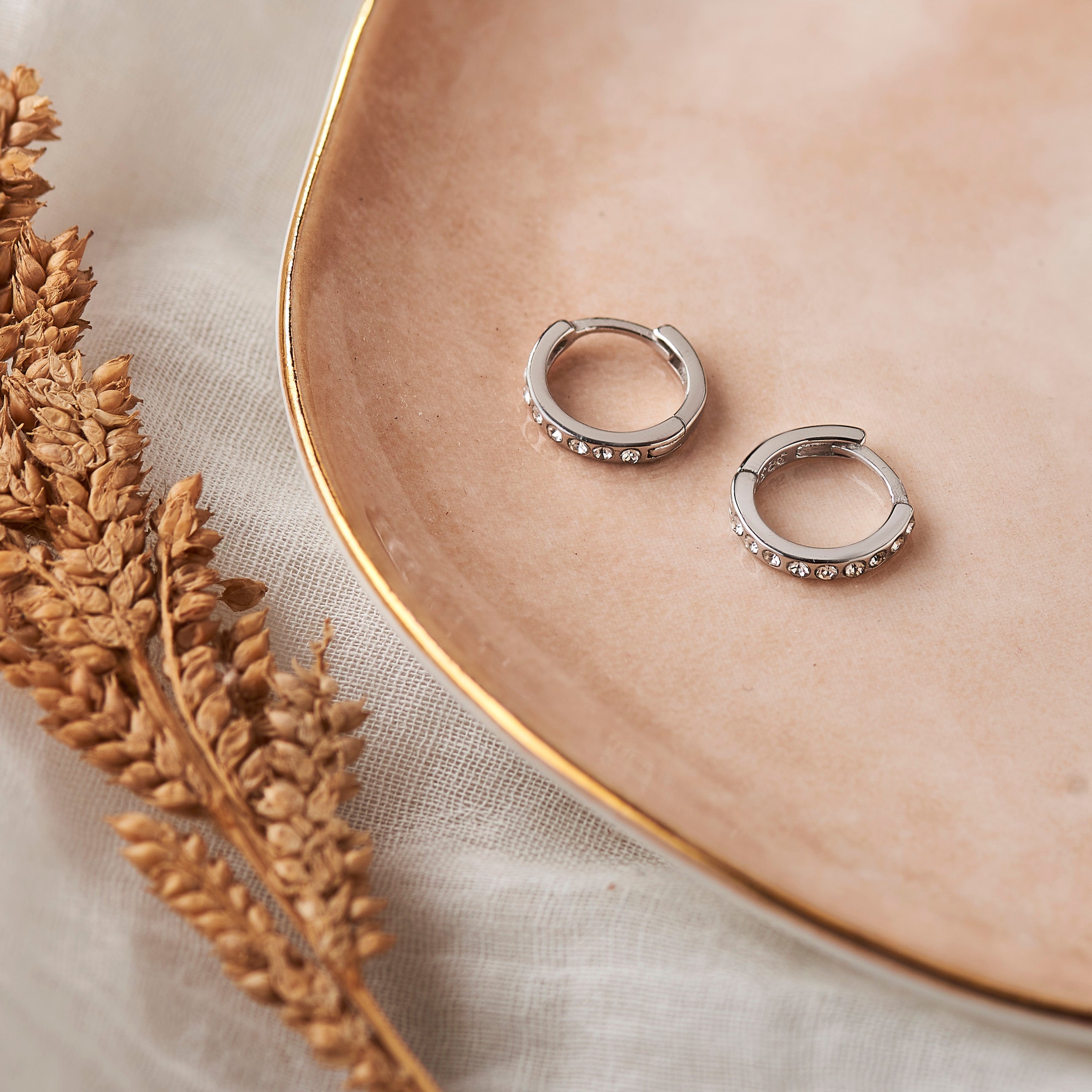 Silver Classic Zircon Balii (Earrings)