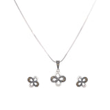 Antique Silver Infinity Necklace Set