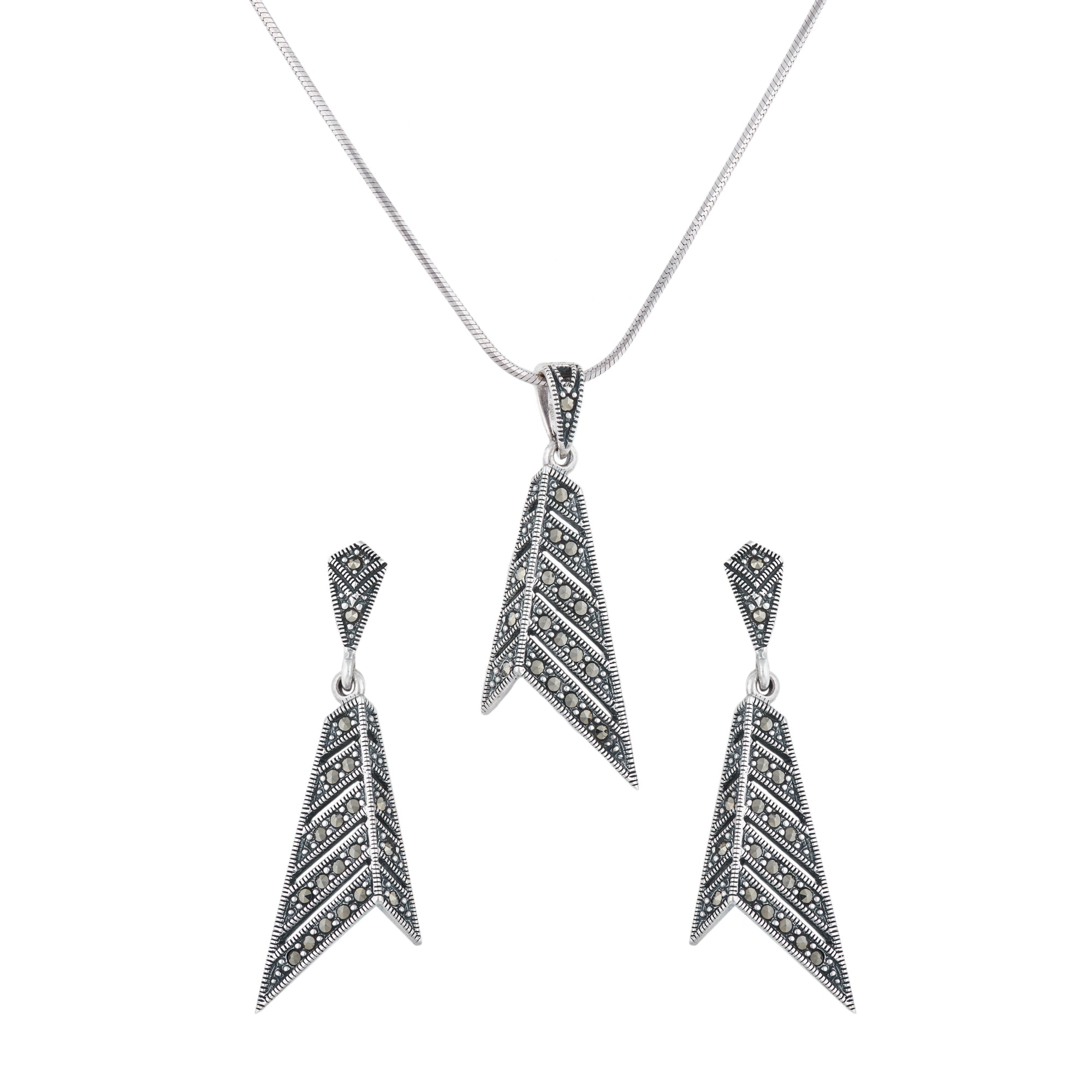Antique Silver Integrity Necklace Set