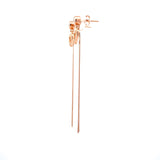 Waterfall Hearts Rose Gold Earrings