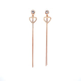 Waterfall Hearts Rose Gold Earrings