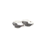 Antique Leaf Silver Toe Rings