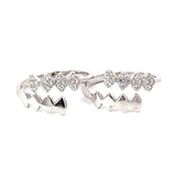 Diamond Row Silver Toe Rings