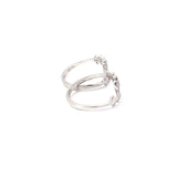 Diamond Row Silver Toe Rings