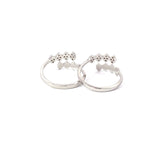 Diamond Row Silver Toe Rings