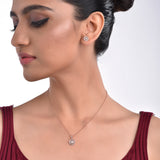 Rose Gold Zircon Iris Necklace Set