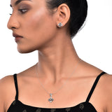 Antique Silver Infinity Necklace Set