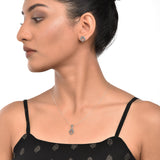 Antique Silver Cobra Heart Necklace Set