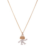 Rose Gold Groovy Robo Zircon Necklace Dhanaza