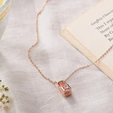 Rose Gold Locked Heart Necklace Dhanaza