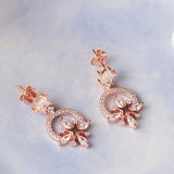 Rose Gold North Star Earrings Dhanaza