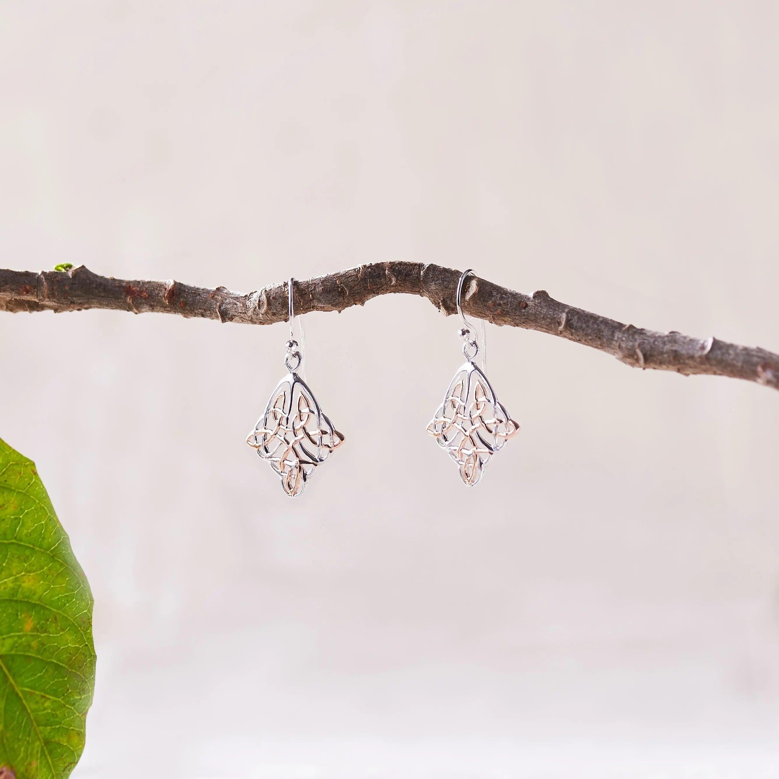 Rose Gold String Theory Earrings Dhanaza