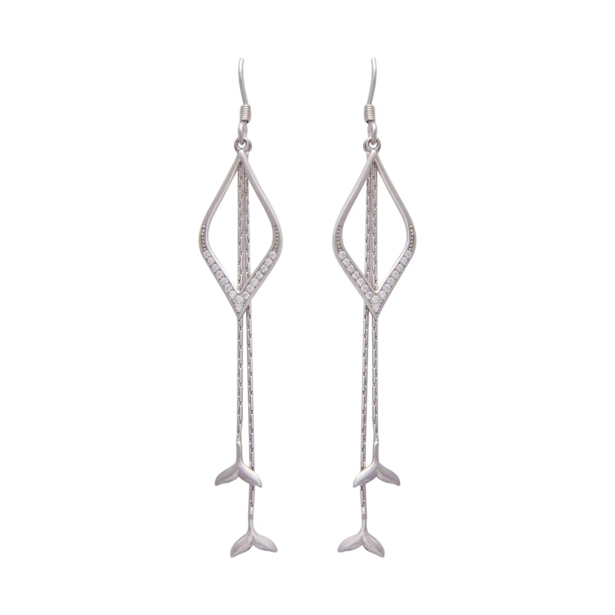 Silver Marine Life Zircon Earrings Dhanaza