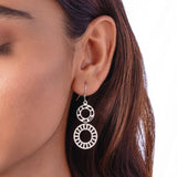 Silver Plain Disc Hangings Dhanaza