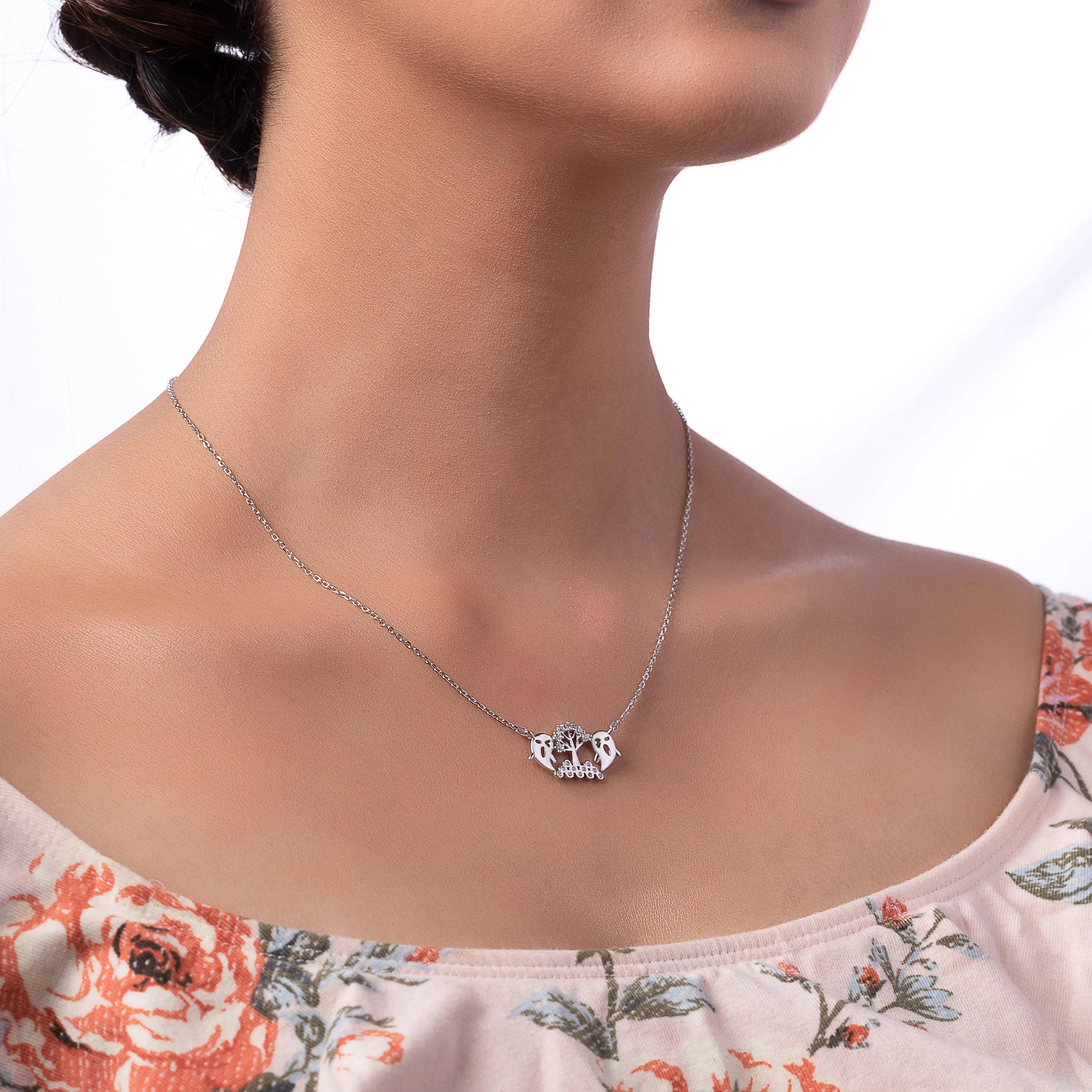 Silver Tree of Spirits Necklace Dhanaza