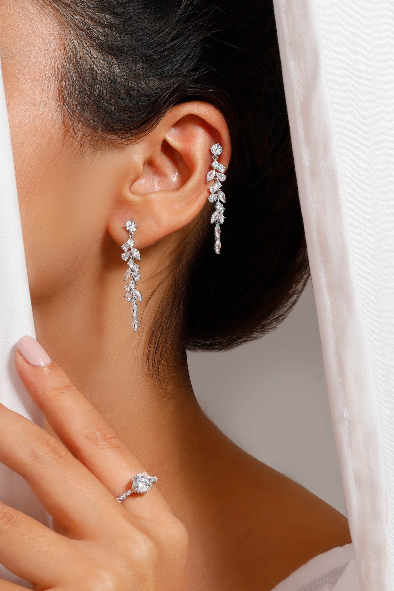 Crystal Cascade Earrings - Drama Jewelry