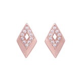 Rose Gold Spear Head Zircon Studs (Earrings) Dhanaza
