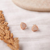Rose Gold Starry Night Triangle Studs (Earrings) Dhanaza