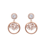 Rose Gold Zircon Chaos Earrings Dhanaza