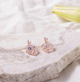 Rose Gold Zircon Waves Earrings Dhanaza