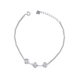 Silver Boxed Zircon Bracelet Dhanaza