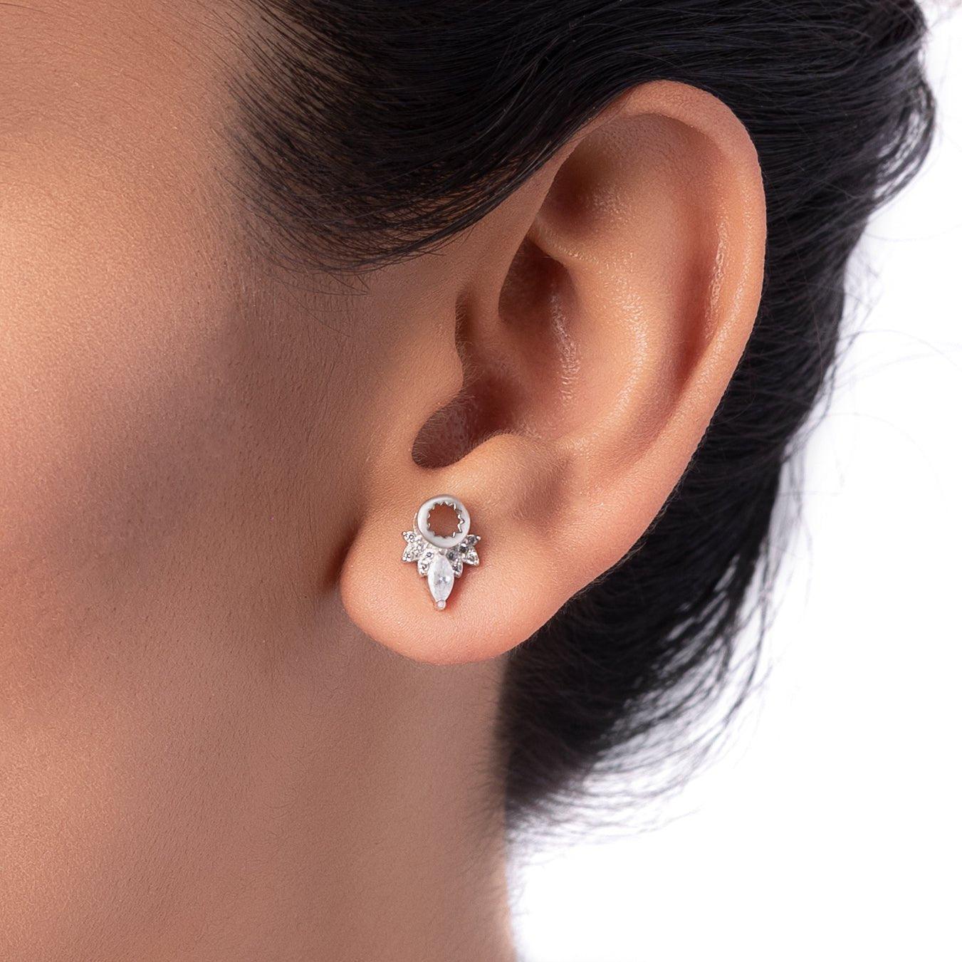 Silver Dream Catcher Studs Dhanaza