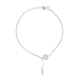Silver Flower and Key Bracelet Dhanaza