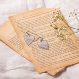 Silver Heart Hook Earrings Dhanaza