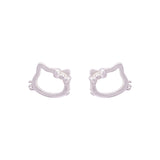 Silver Hello Kitty Studs (Earrings) Dhanaza