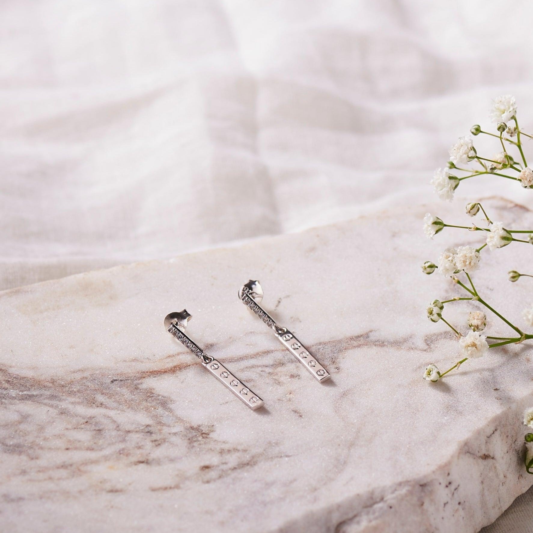 Silver Iconic Cartier Inspired Earrings Dhanaza