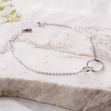 Silver Linked Rings Bracelet Dhanaza