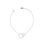 Silver Linked Rings Bracelet Dhanaza