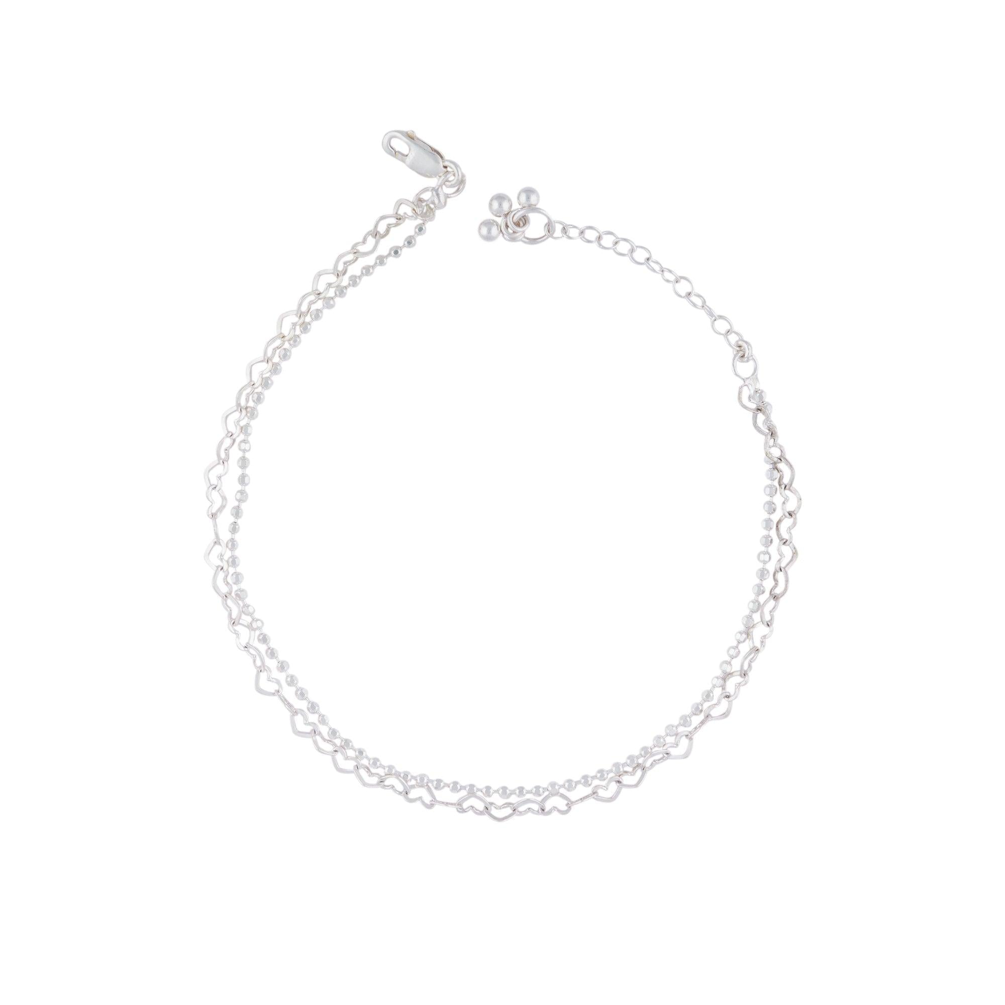 Silver Little Hearts Bracelet Dhanaza