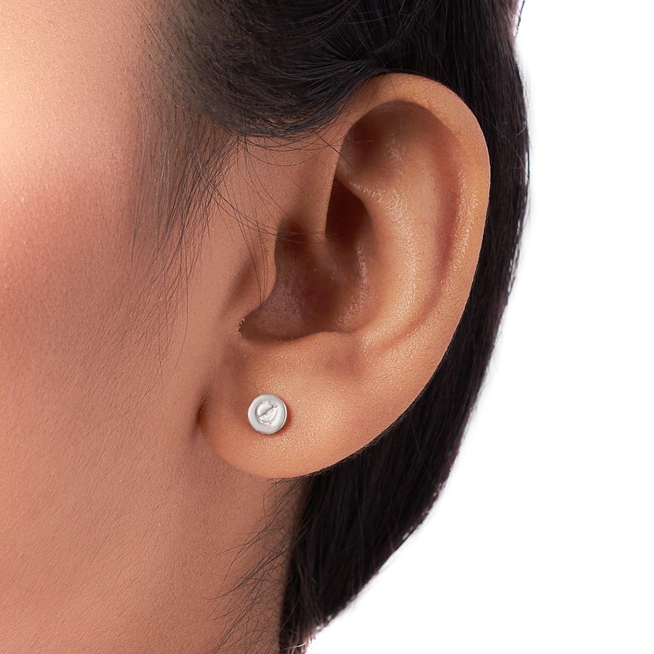 Silver Minimal Dots Studs Dhanaza