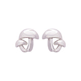 Silver Minimal Mushroom Studs (Earrings) Dhanaza