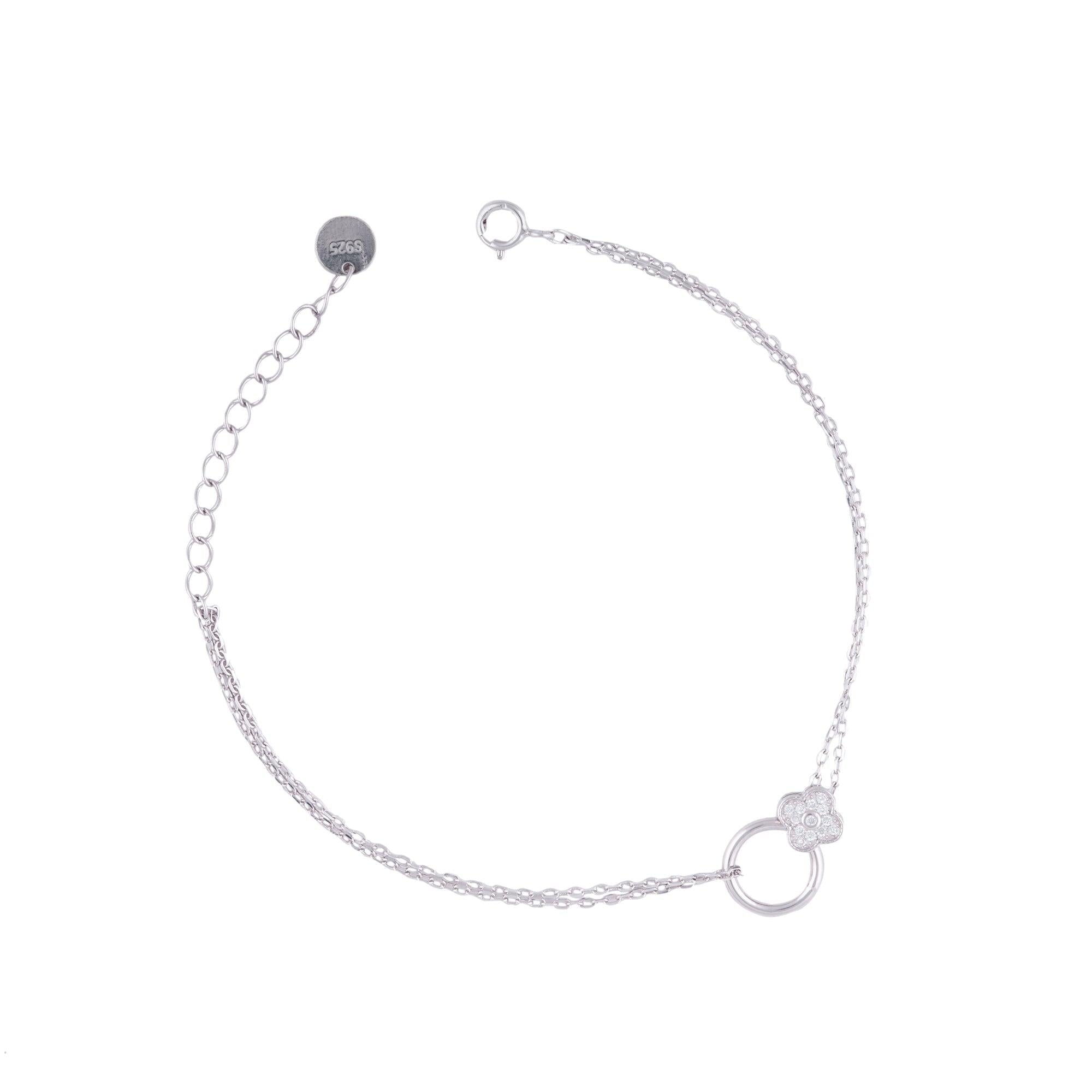 Silver Minimal Ring Bracelet Dhanaza