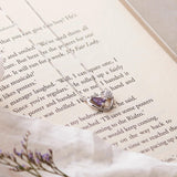 Silver Purple Love Necklace Dhanaza