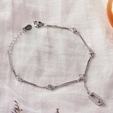 Silver Sliding Stone Bracelet Dhanaza