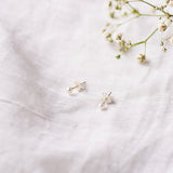 Silver Tiny Pearl Studs Dhanaza