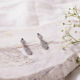 Silver Zircon Flowers 'n Leaves Earrings Dhanaza