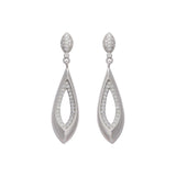 Silver Zircon Inlay Fish Earrings Dhanaza