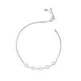 Silver Zircon Rings Bracelet Dhanaza