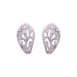 Silver Zircon Tree Studs Dhanaza