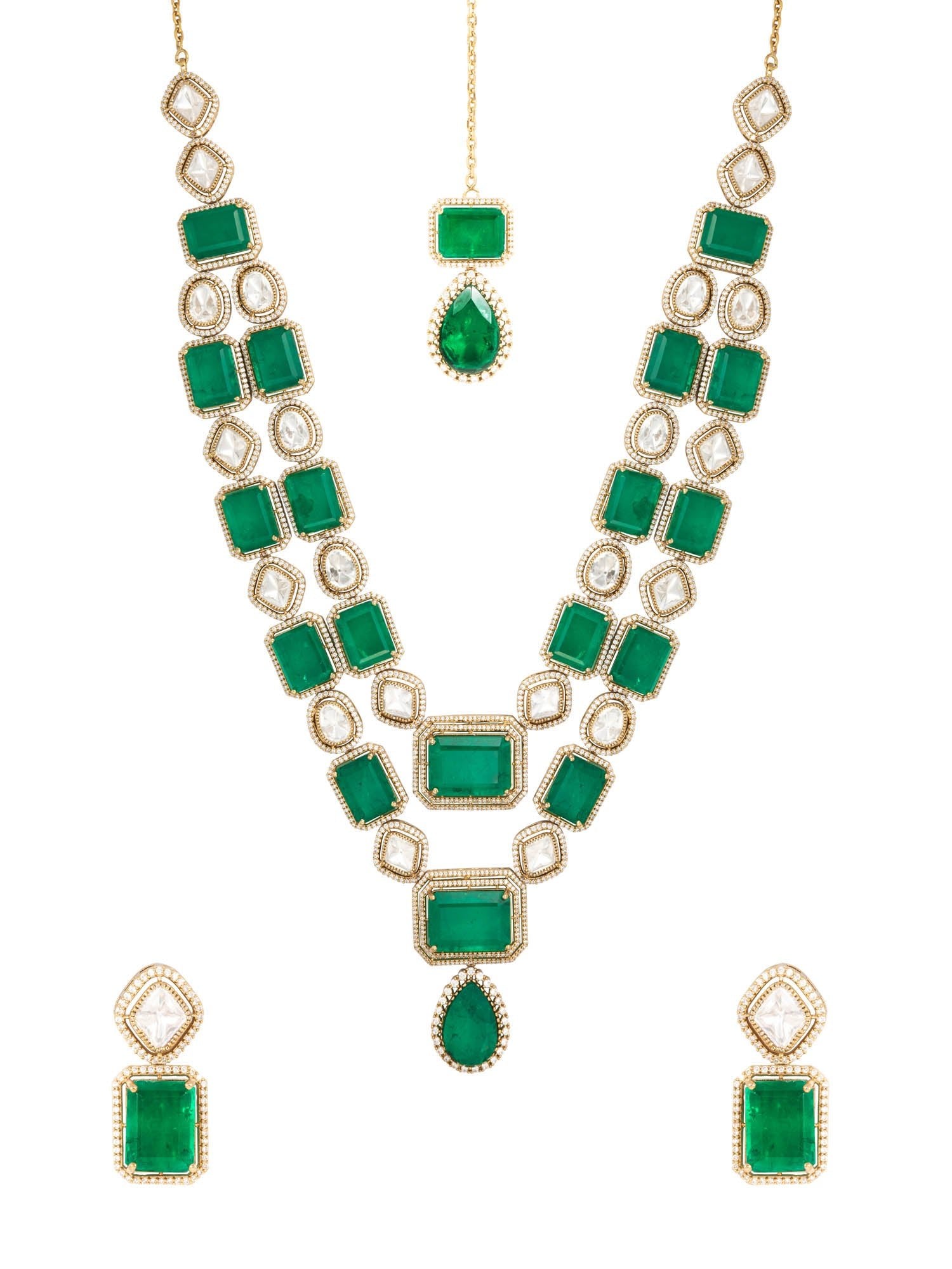 The Emerald Dynasty Necklace Set - Drama Jewelry