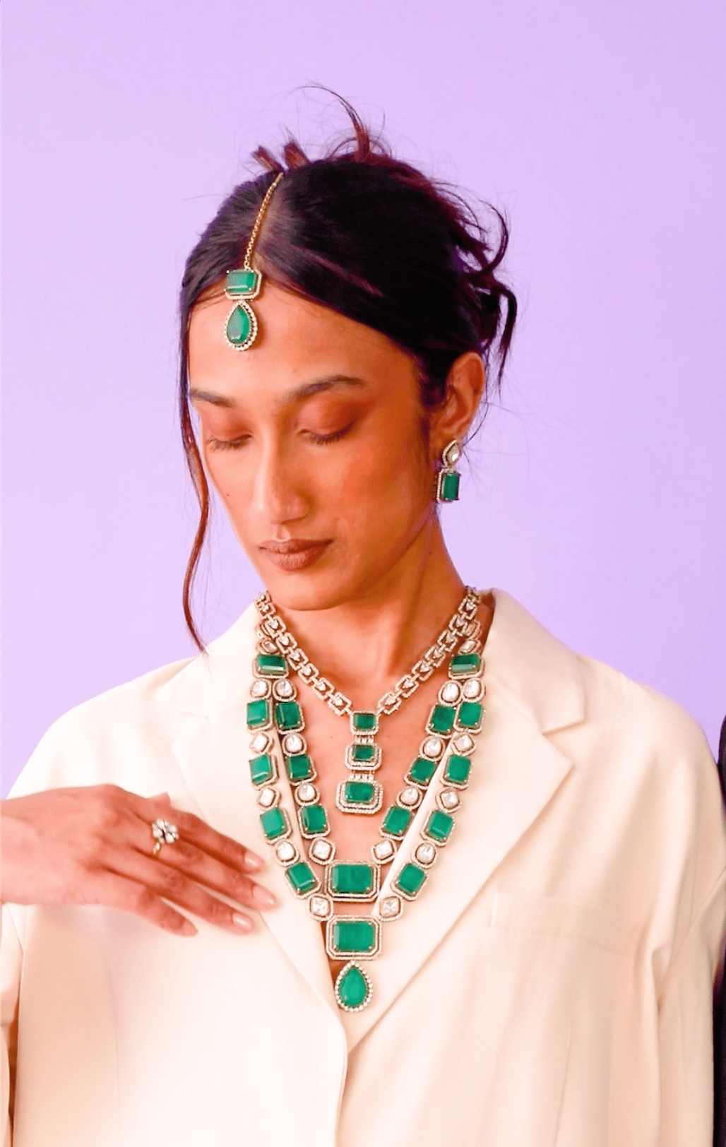 The Emerald Dynasty Necklace Set - Drama Jewelry